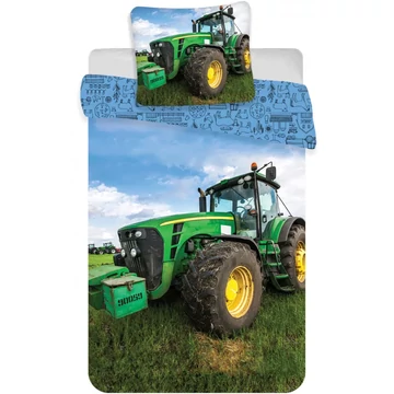 Traktor Green gyerek, ovis ágyneműhuzat 100×140cm, 40×45 cm